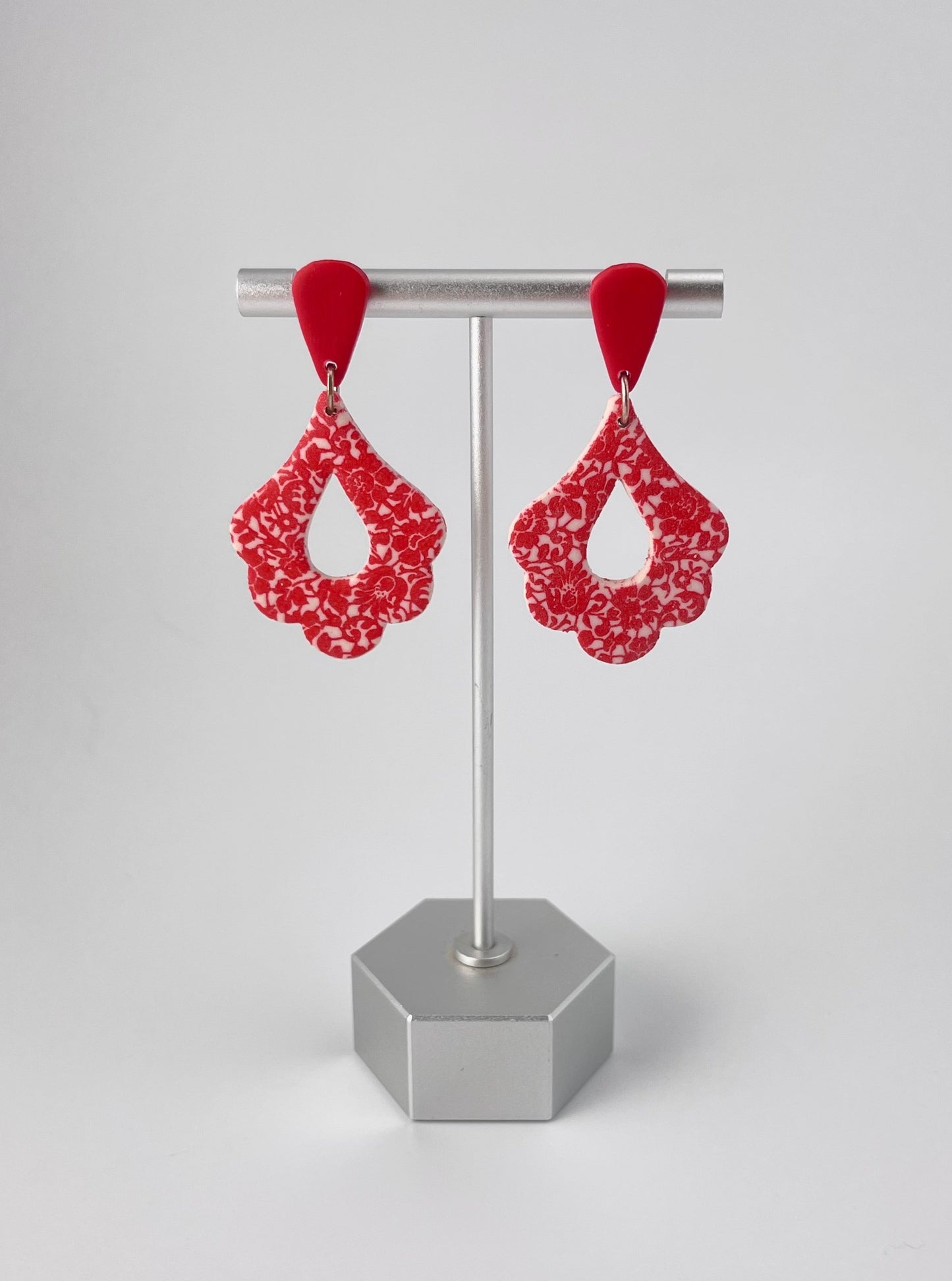 Red Floral Drop