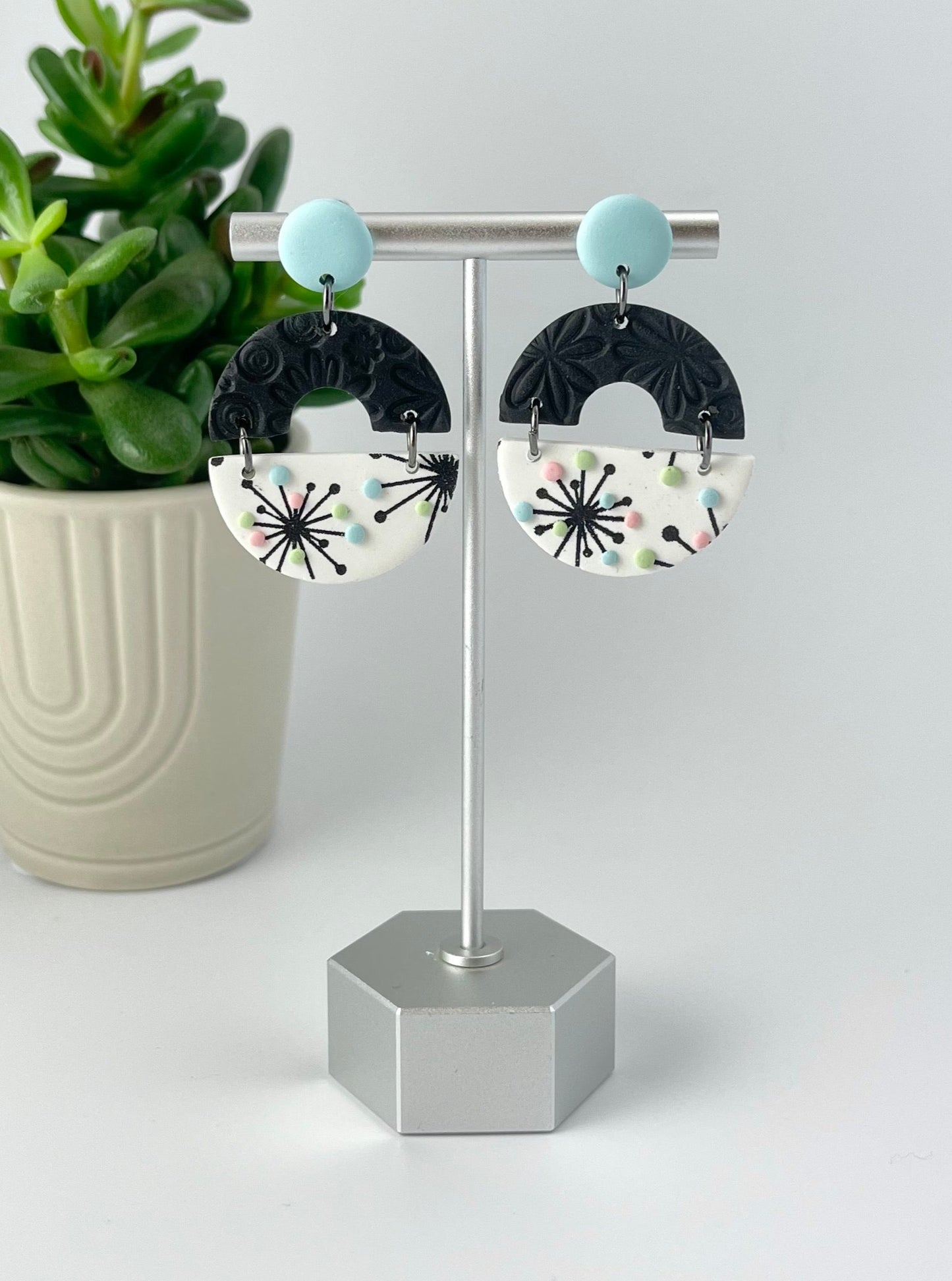 Groovy 50s Starburst Semis - blue