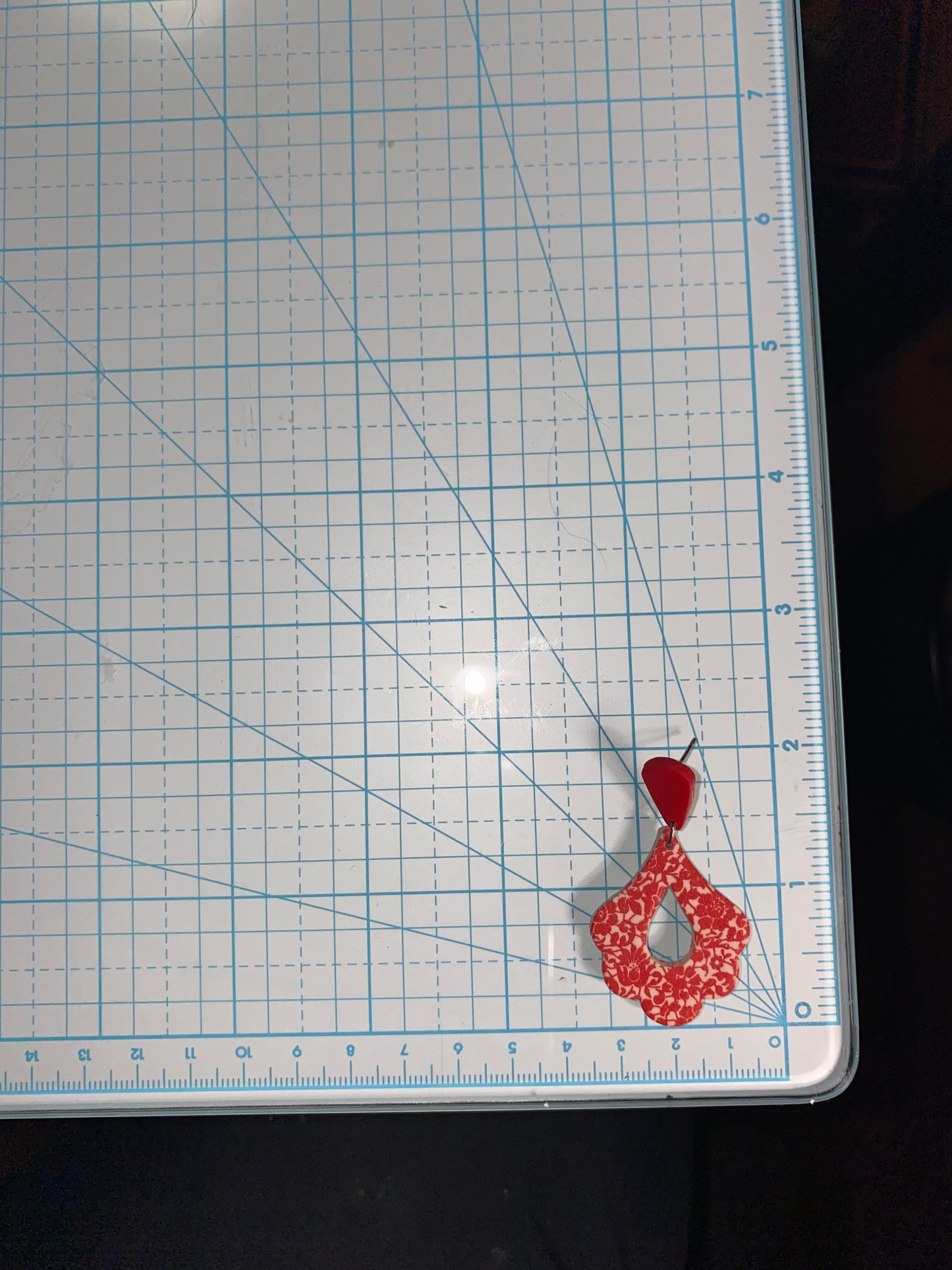 Red Floral Drop