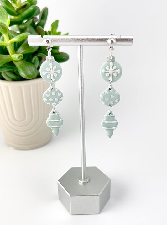 Pale Blue Ornament Trio